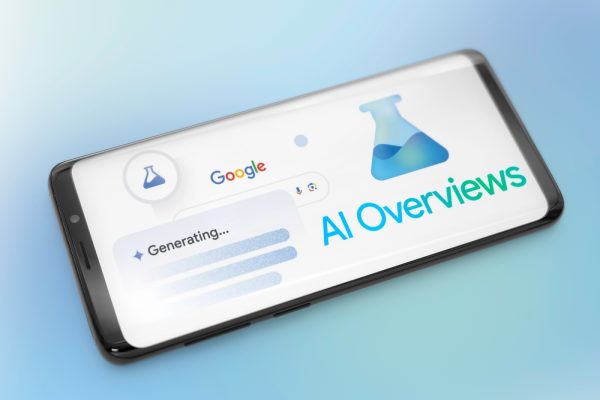 Is Legal SEO Dead in 2025? | Showing Google AI Overviews webpage on smartphone.
