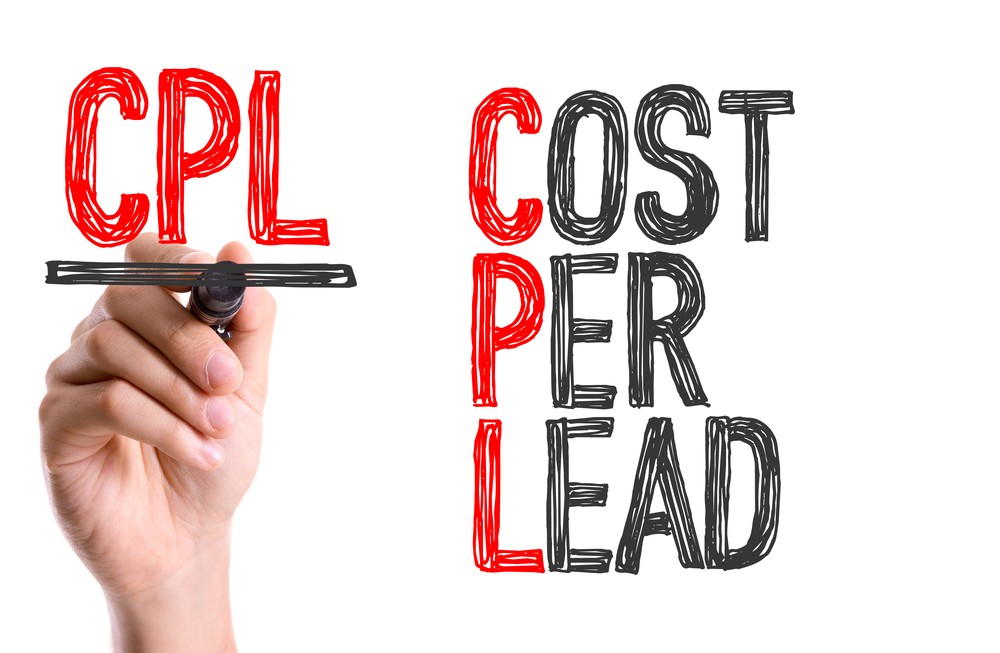Hand writing CPL acronym and Cost Per Lead in bold letters