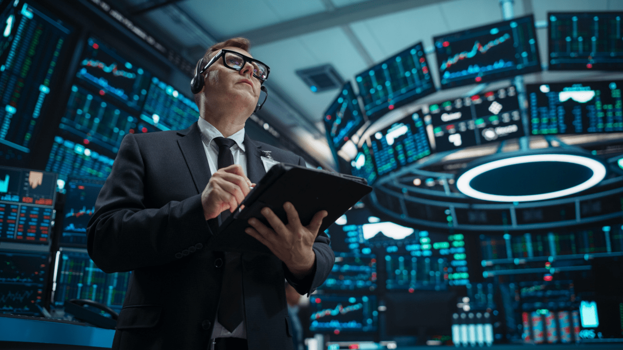 Lead generation agent reviewing digital marketing performance data on a computer screen.